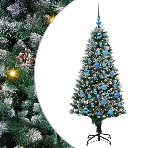 С изкуствено коледно дърво с 150 LED светодиода Зелен 150 cm