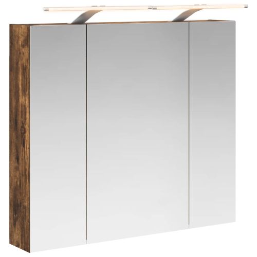 Шкаф с огледало за баня Димян дъб 80 x 14.5 x 70 см