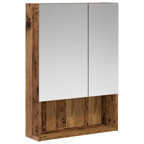Шкаф с огледало за баня Старо дърво 50 x 14,5 x 70 см