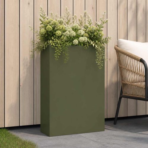 Градинска саксия Маслиненозелено 50 x 20 x 75 см