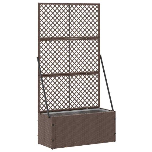 Садово решетъчно саксийно Кафяво 70 x 30 x 135 cm Метал