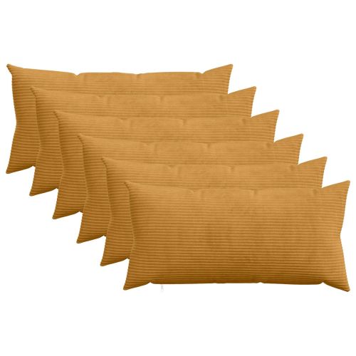 Калъфка за възглавница 6 pcs HEERLEN Жълто 40 x 70 cm кордурой