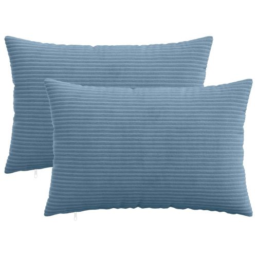 Калъфка за възглавница 2 pcs HEERLEN Синьо 50 x 70 cm кордурой
