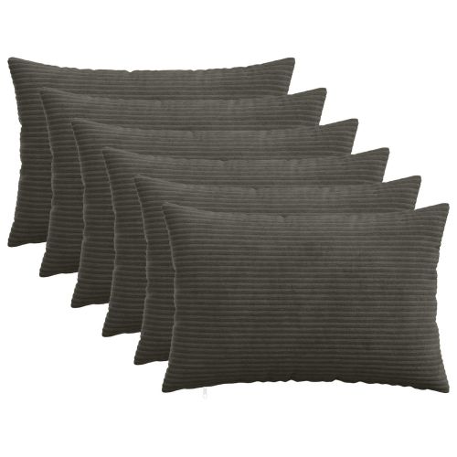 Калъфка за възглавница 6 pcs HEERLEN Антрацит 50 x 80 cm
