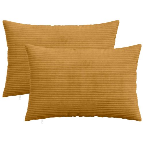Калъфка за възглавница 2 pcs HEERLEN Жълто 50 x 80 cm кордурой