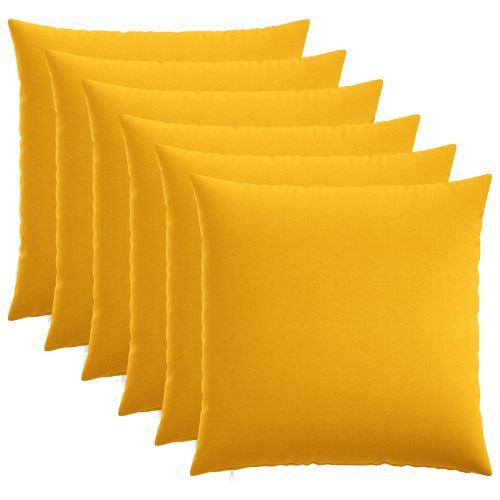 Калъфка за възглавница 6 бр. HEERLEN Светло жълто 70 x 70 cm