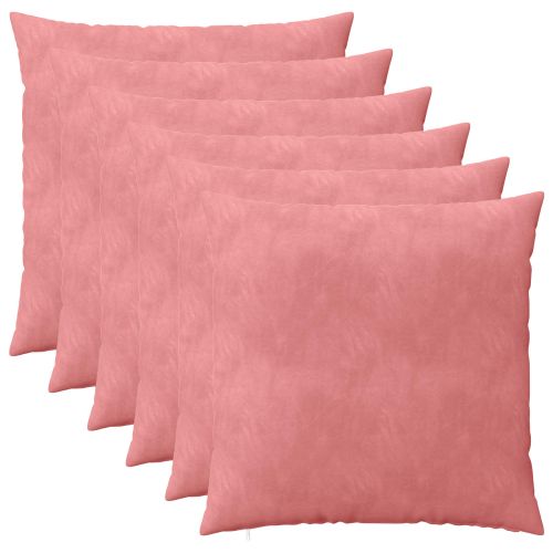 Калъфка за възглавница 6 pcs HEERLEN Розово 80 x 80 cm Кадифе