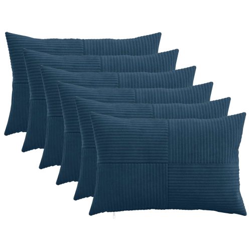 Калъфка за възглавница 6 pcs ALMELO Морски син 40 x 60 cm