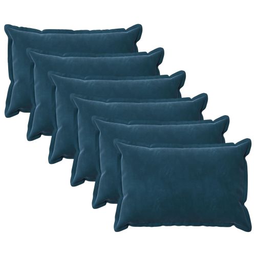 Калъфка за възглавница 6 pcs HOUTEN Синьо 30 x 50 cm Кадифе