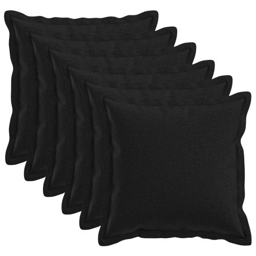 Калъфка за възглавница 6 pcs HOUTEN Черно 50 x 50 cm
