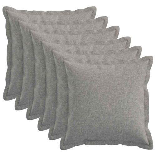 Калъфка за възглавница 6 pcs HOUTEN Облачно сиво 50 x 50 cm