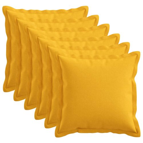 Калъфка за възглавница 6 pcs HOUTEN Светло жълто 50 x 50 cm