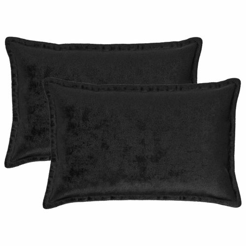 Калъфка за възглавница 2 pcs HOUTEN Черно 50 x 80 cm Фланела