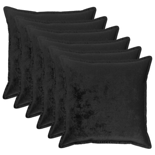 Калъфка за възглавница 6 pcs HOUTEN Черно 60 x 60 cm Фланела