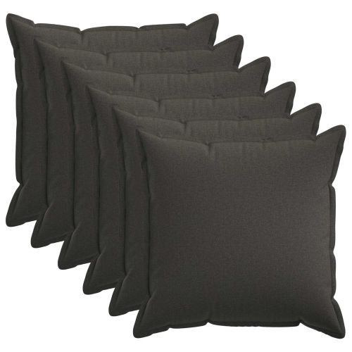 Калъфка за възглавница 6 pcs HOUTEN Тъмносиво 65 х 65 см