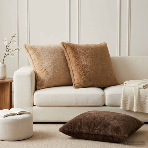 Калъфка за възглавница 2 бр. HOUTEN Кремаво 65 х 65 см