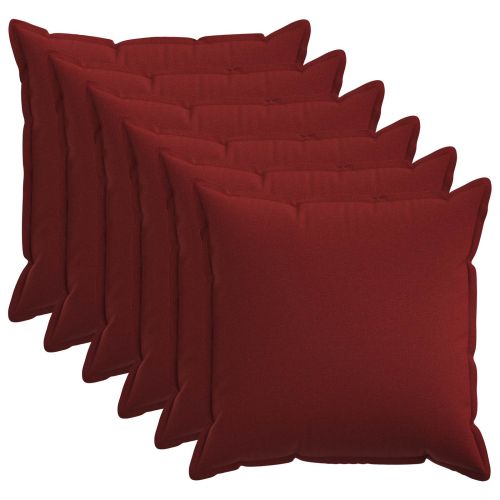 Калъфка за възглавница 6 pcs HOUTEN Виненочервен 80 x 80 cm