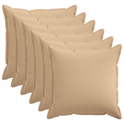 Калъфка за възглавница 6 pcs HOUTEN Кремаво 80 x 80 cm