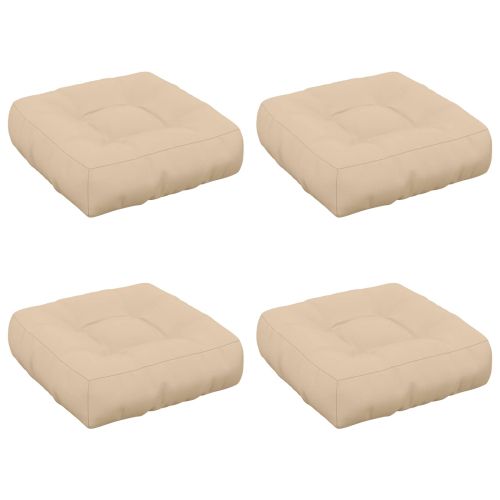 Кушони за сядане, 4 броя VIANEN 4 pcs 100% полиестер Кремаво