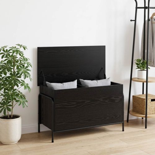 Кутия за съхранение Черен дъб 80 x 40 x 49,5 см