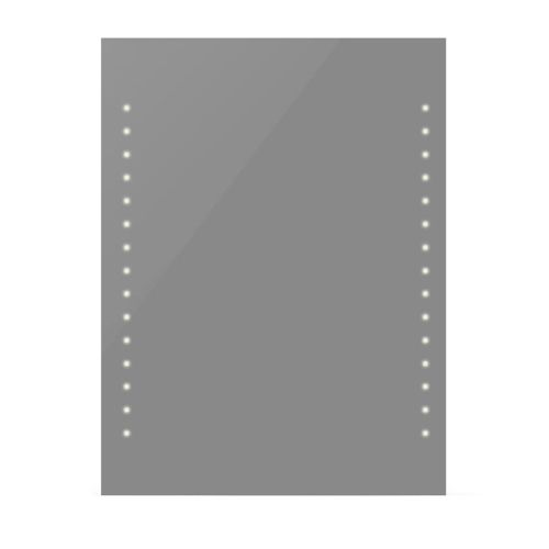 Стенно огледало за баня със LED светлини, 60 x 80 см (Д х В)