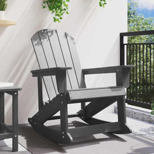 Люлеещ се стол Adirondack Светлосиво HDPE