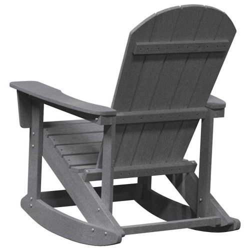 Люлеещ се стол Adirondack Светлосиво HDPE