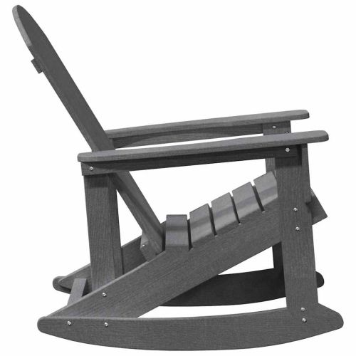 Люлеещ се стол Adirondack Светлосиво HDPE