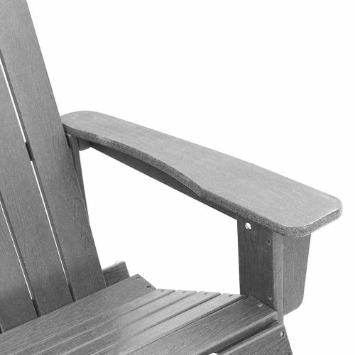 Люлеещ се стол Adirondack Светлосиво HDPE