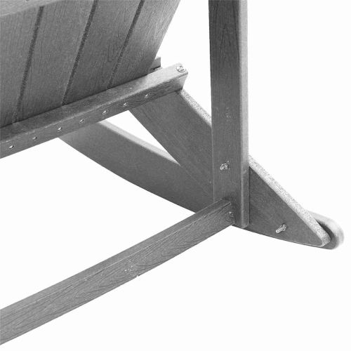 Люлеещ се стол Adirondack Светлосиво HDPE