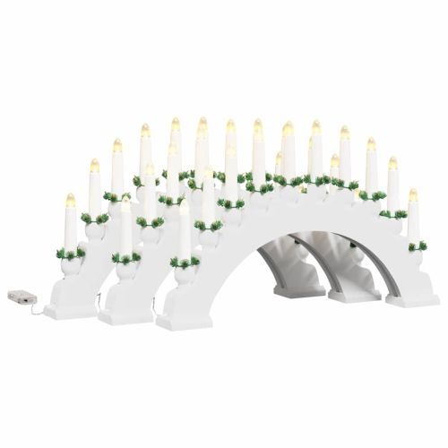 Коледен свещник с 10 LED свещи 3 бр. LED светодиода Топло бяло