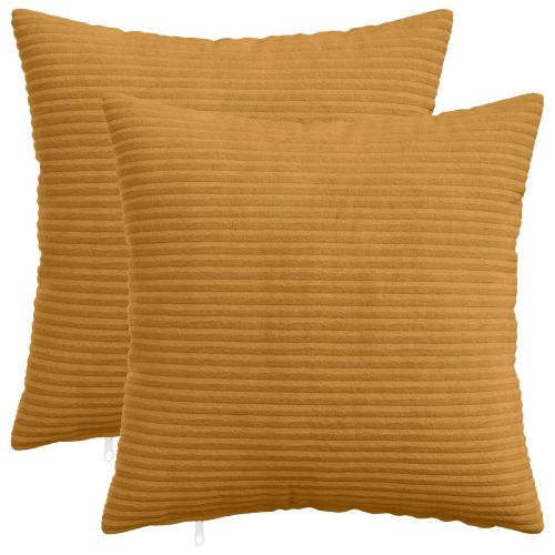Калъфка за възглавница 2 pcs HEERLEN Жълто 30 x 30 cm кордурой