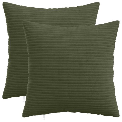Калъфка за възглавница 2 pcs HEERLEN Зелено 30 x 30 cm кордурой