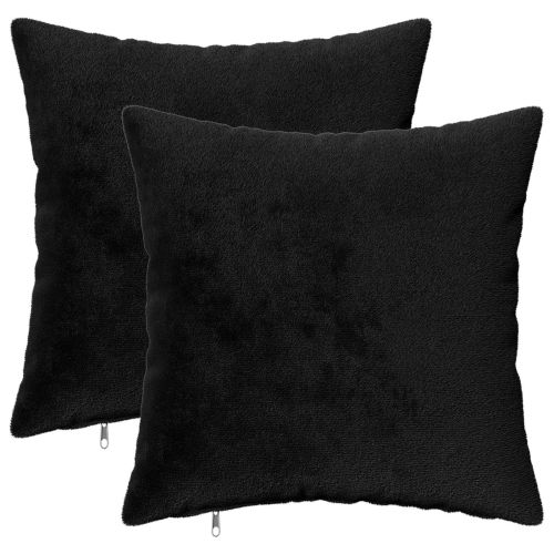 Калъфка за възглавница 2 pcs HEERLEN Черно 30 x 30 cm Фланела
