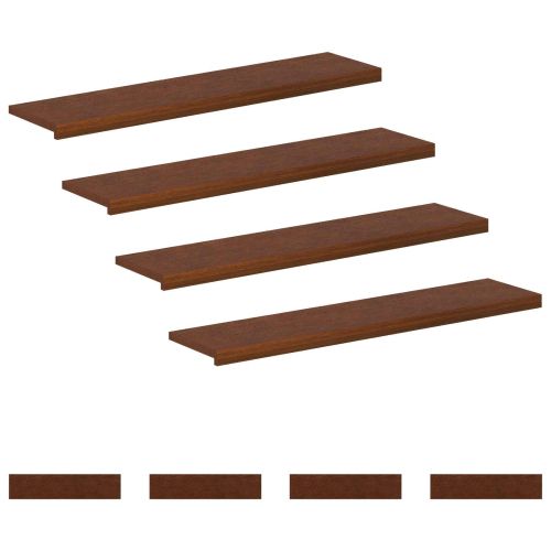 Стъпало 8 бр. 110 x 30 x 2 cm Тъмен кафяв Масивен дъб