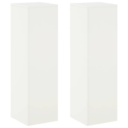 Стойка за растения 2 pcs Бяло 30 x 30 x 100 см Стомана