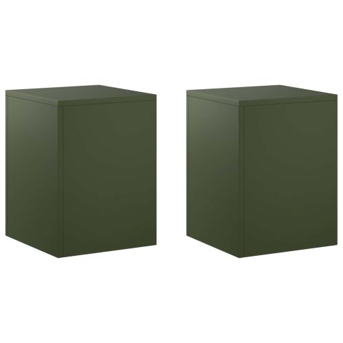 Стойка за растения 2 pcs Маслиненозелено 30 x 30 x 40 cm