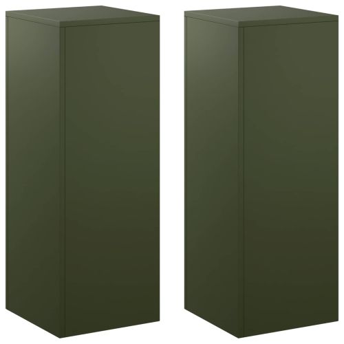 Стойка за растения 2 pcs Маслиненозелено 30 x 30 x 80 cm