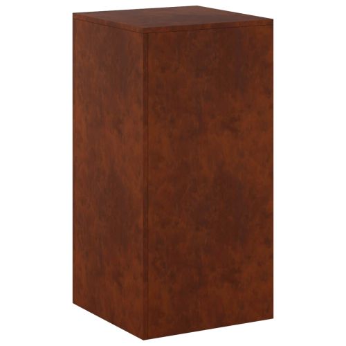 Стойка за растения Ръждясало 40 x 40 x 80 cm Кортенова стомана