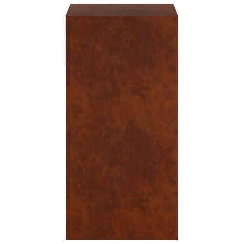 Стойка за растения Ръждясало 40 x 40 x 80 cm Кортенова стомана