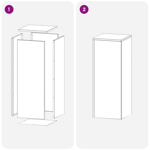 Стойка за растения 2 pcs Ръждясало 30 x 30 x 80 cm