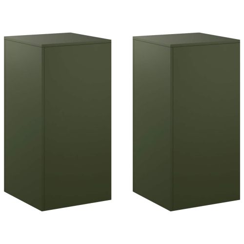 Стойка за растения 2 pcs Маслиненозелено 40 x 40 x 80 cm