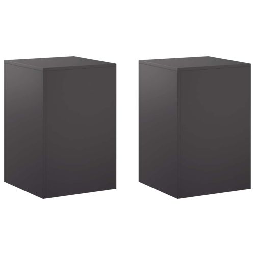 Стойка за растения 2 pcs Черно 40 x 40 x 60 cm Стомана
