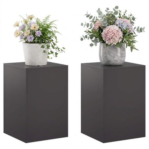 Стойка за растения 2 pcs Черно 40 x 40 x 60 cm Стомана