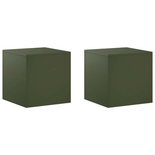 Стойка за растения 2 pcs Маслиненозелено 40 x 40 x 40 cm