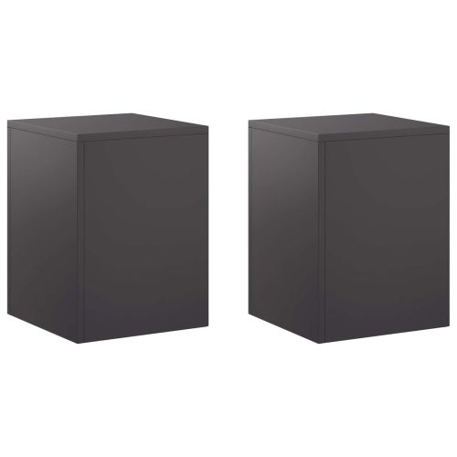 Стойка за растения 2 pcs Черно 30 x 30 x 40 cm Стомана
