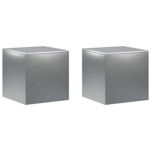 Стойка за растения 2 pcs Сребристо 40 x 40 x 40 cm
