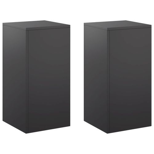 Стойка за растения 2 pcs Черно 30 x 30 x 60 cm Стомана