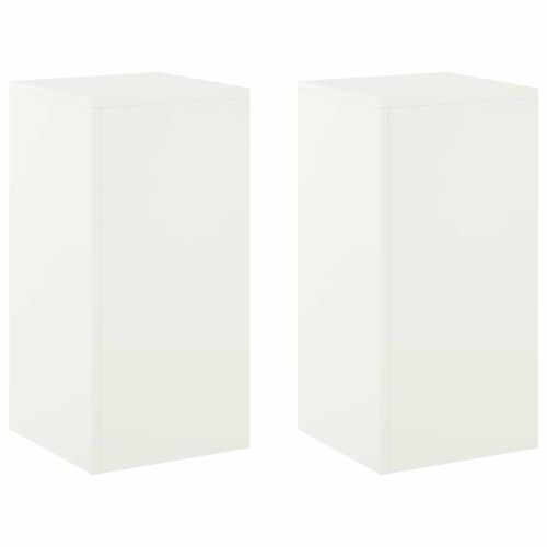 Стойка за растения 2 pcs Бяло 30 x 30 x 60 cm Стомана