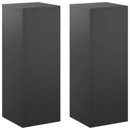Стойка за растения 2 pcs Черно 30 x 30 x 80 cm Стомана